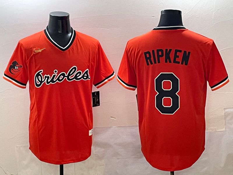 Men Baltimore Orioles #8 Ripken Orange Game Nike 2025 MLB Jersey style 4257->baltimore orioles->MLB Jersey